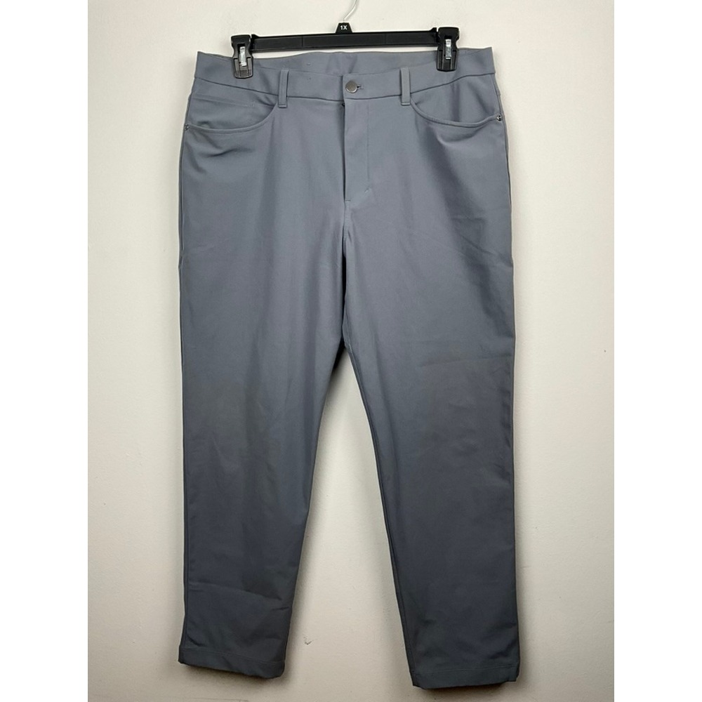 Lululemon ABC Pants Mens 35 Gray Classic Fit‎ Technical Stretch Golf LM5AQHS.0